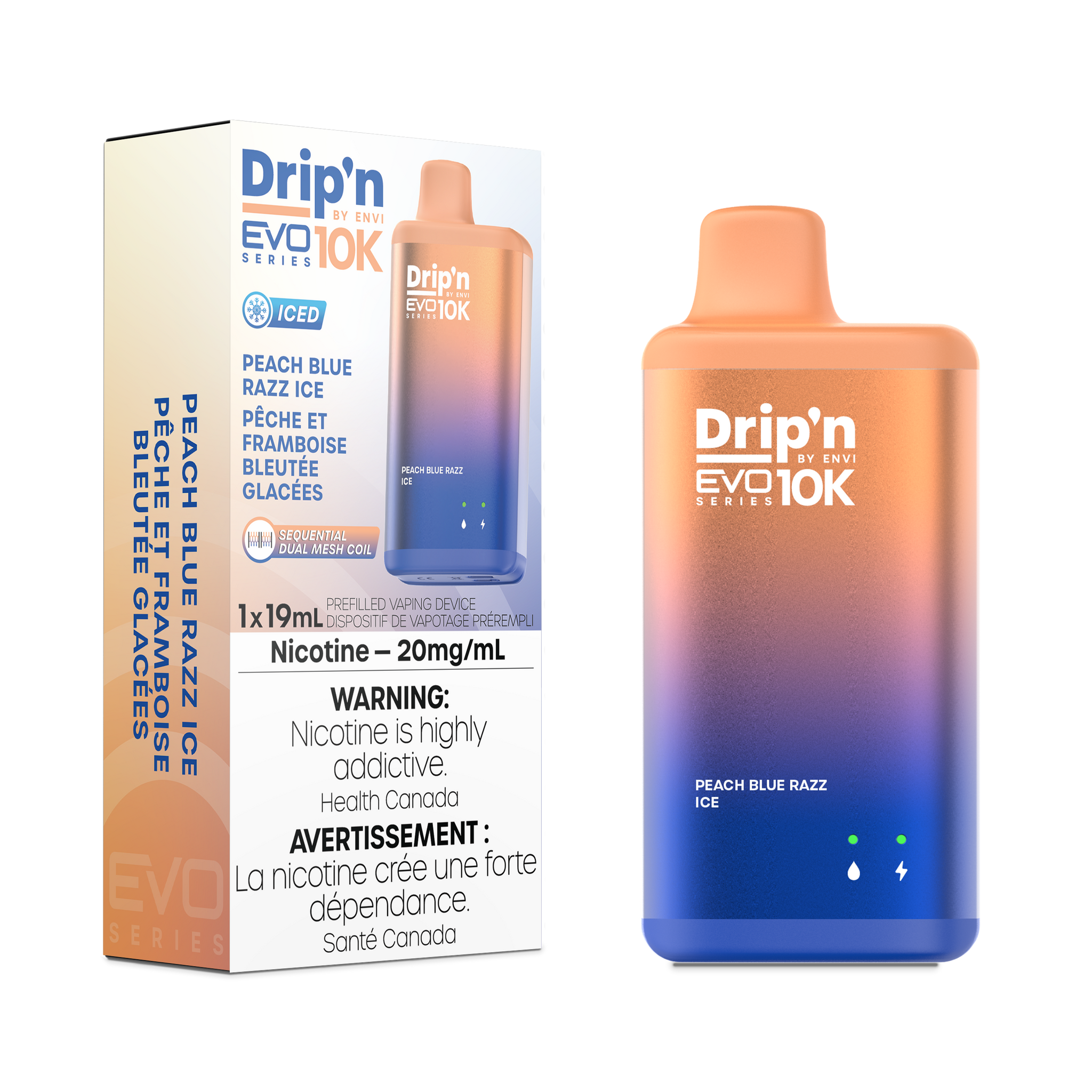Drip'n EVO 10K - Peach Blue Razz Ice