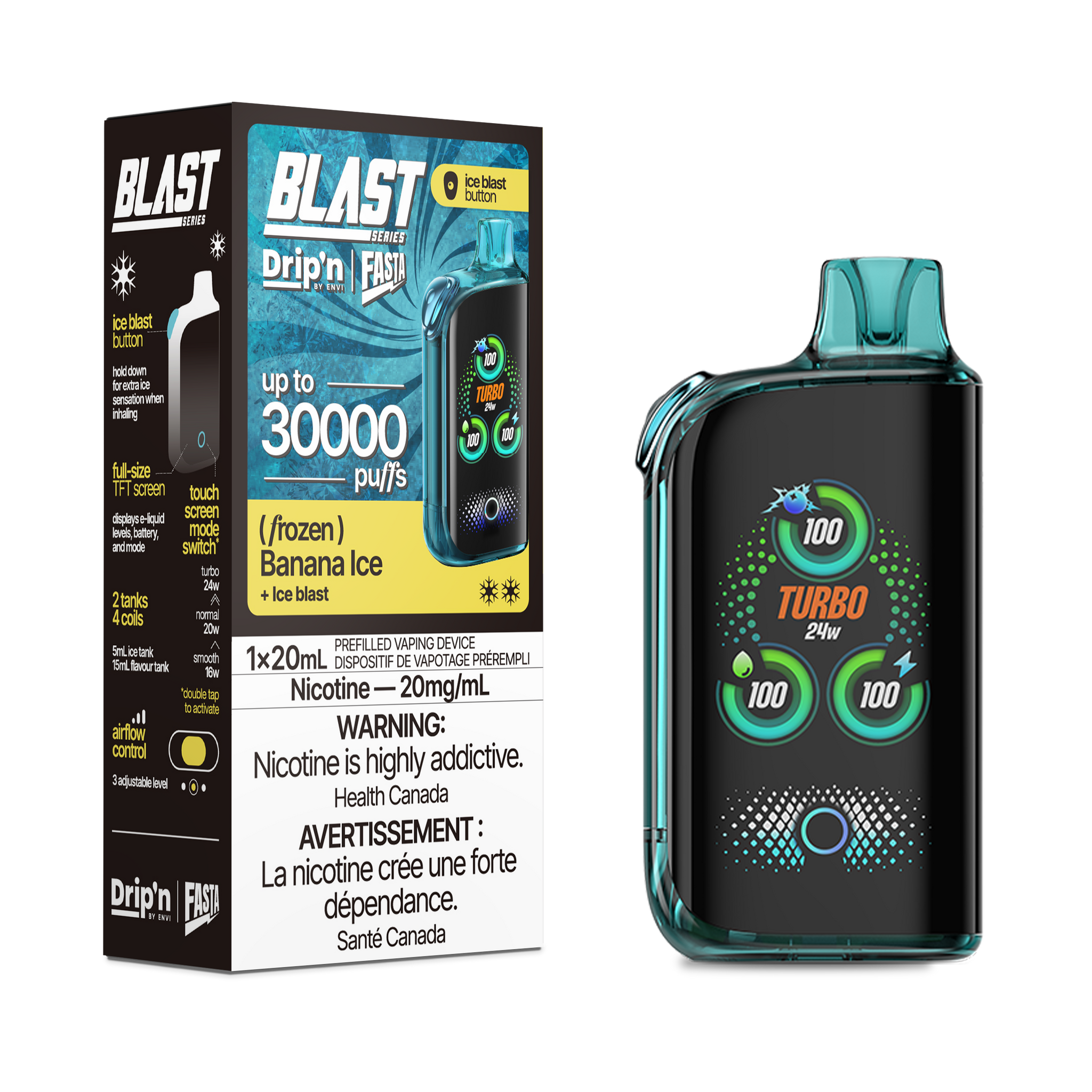 Drip'n Fasta Blast 30K - Banana Ice (BC & SK ONLY)