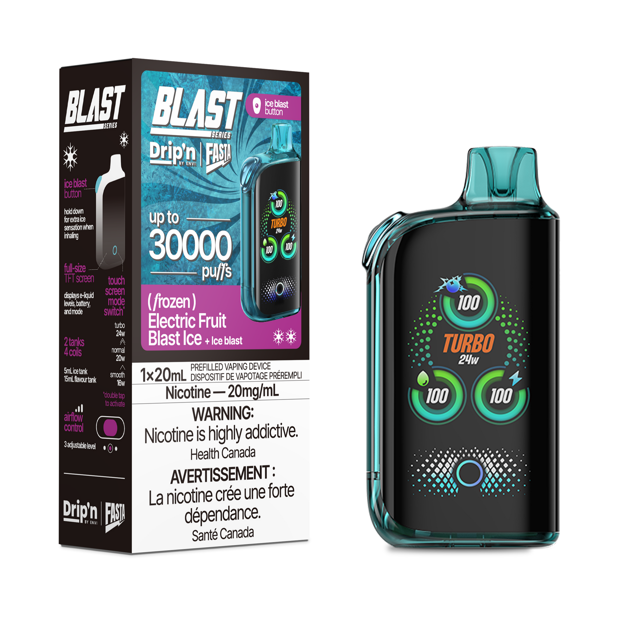 Drip'n Fasta Blast 30K - Electric Fruit Blast Ice (BC & SK ONLY)