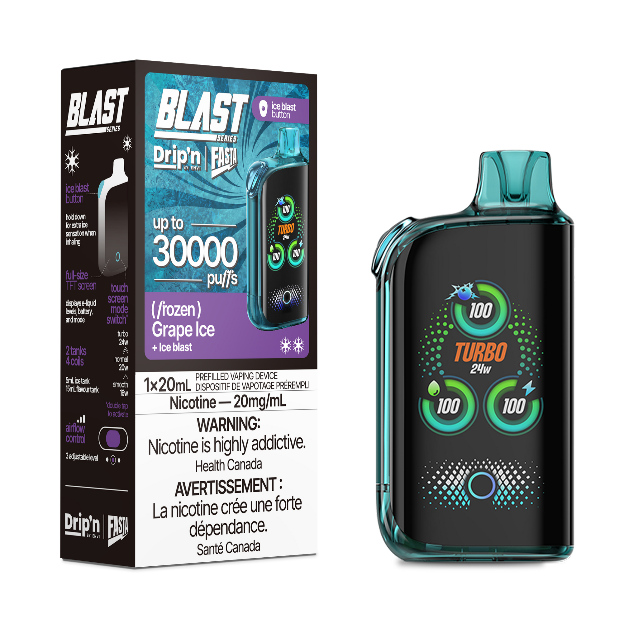 Drip'n Fasta Blast 30K - Grape Ice