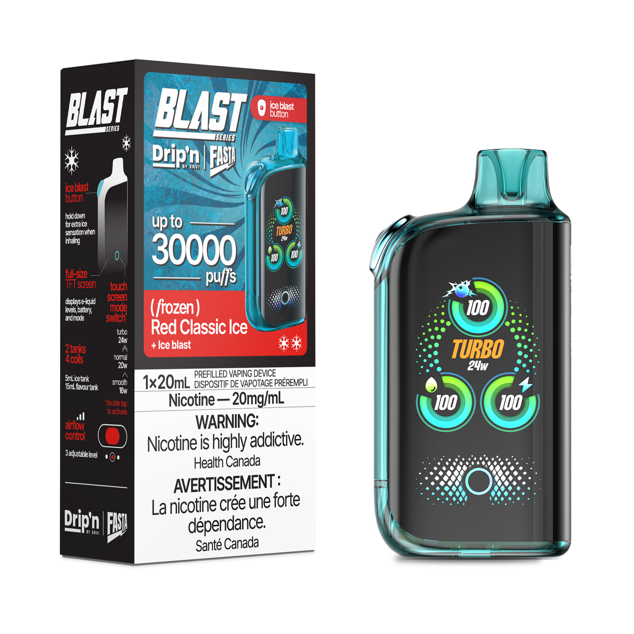 Drip'n Fasta Blasta 30K - Red Classic Ice