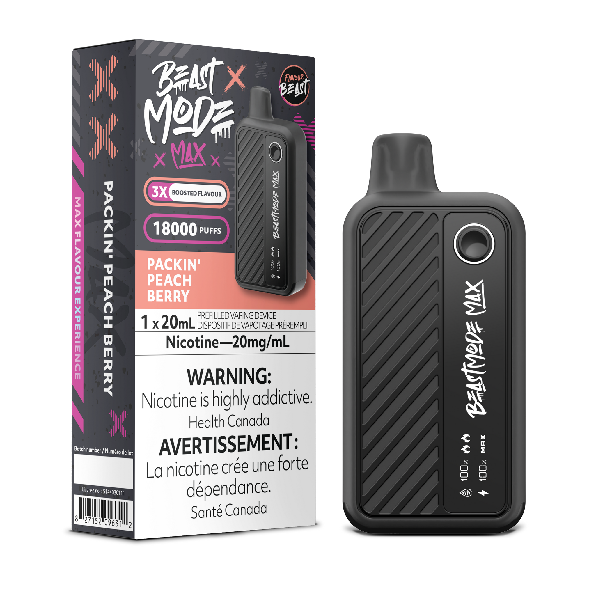 Flavour Beast BEAST MODE MAX - Packin' Peach Berry