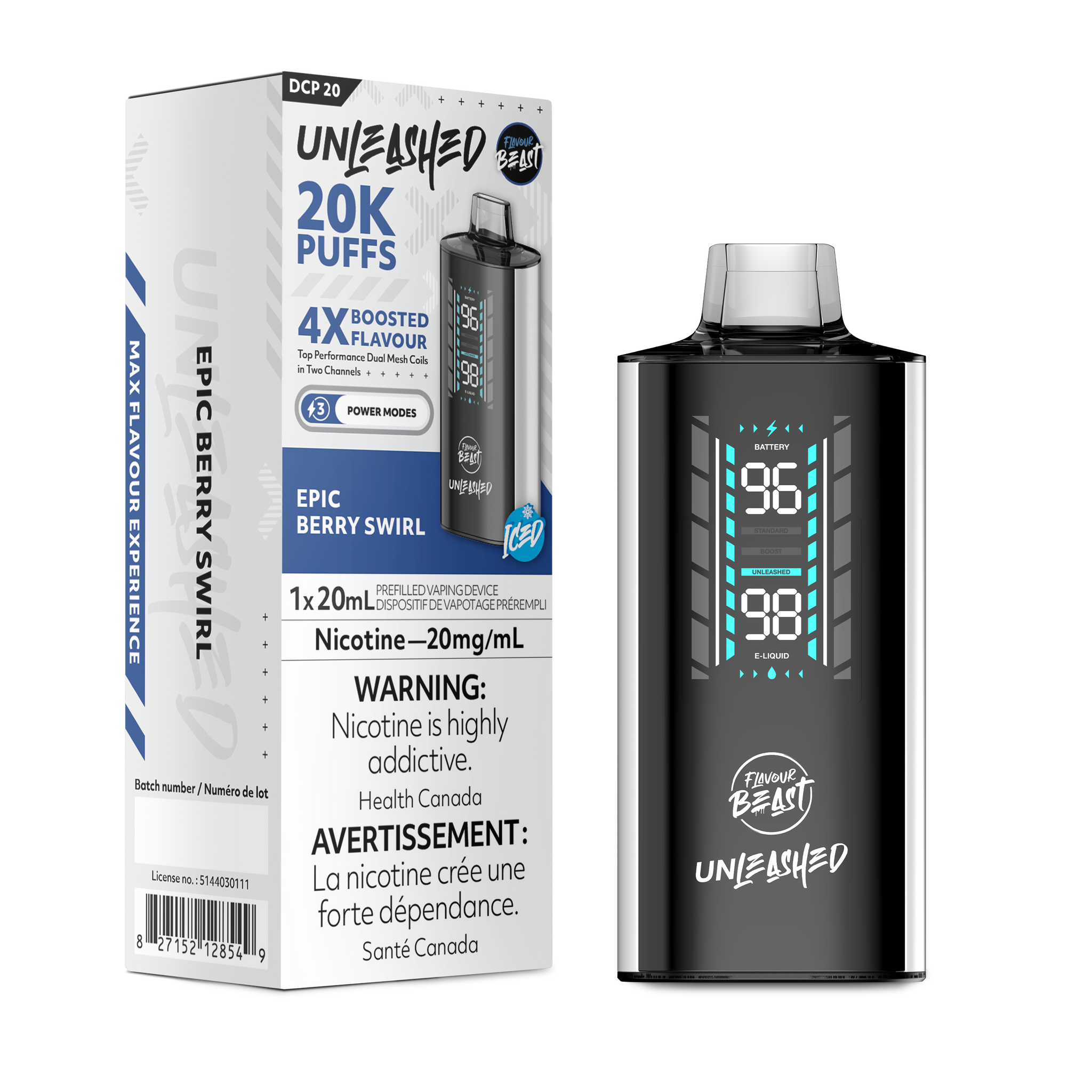 Flavour Beast Unleashed DCP 20K - Berry Swirl Iced