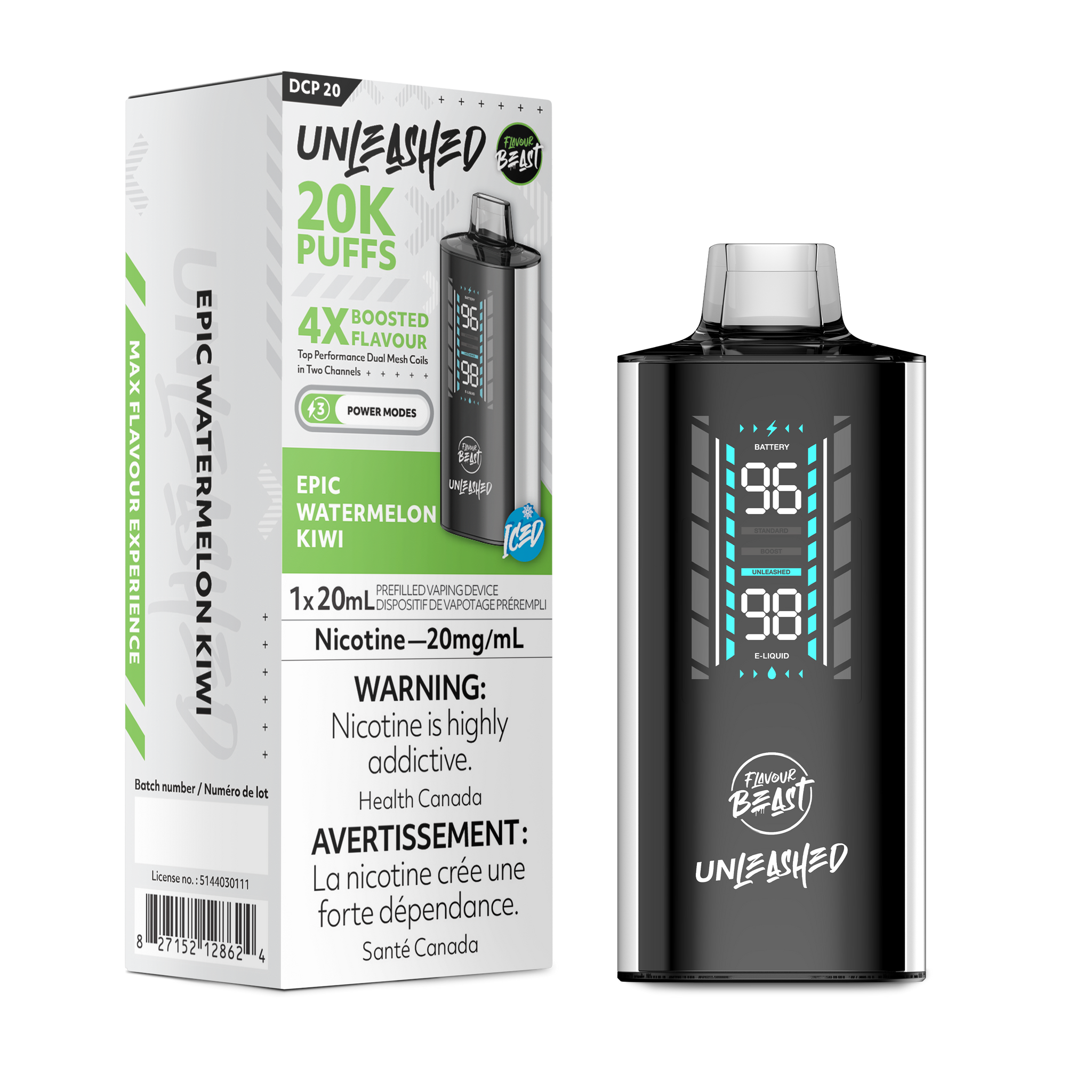 Flavour Beast Unleashed DCP 20K - Watermelon Kiwi Iced