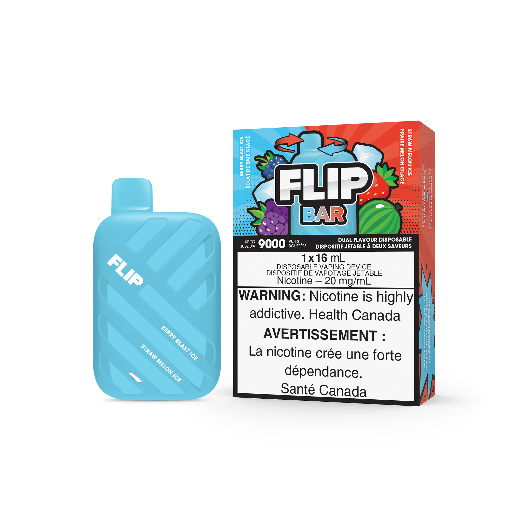 FLIP BAR  - BERRY BLAST ICE AND STRAW MELON ICE