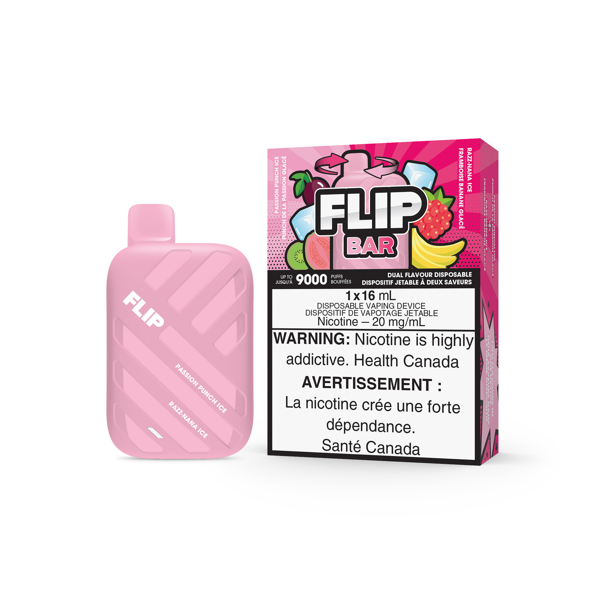 FLIP BAR - PASSION PUNCH ICE AND RAZZ NANA ICE