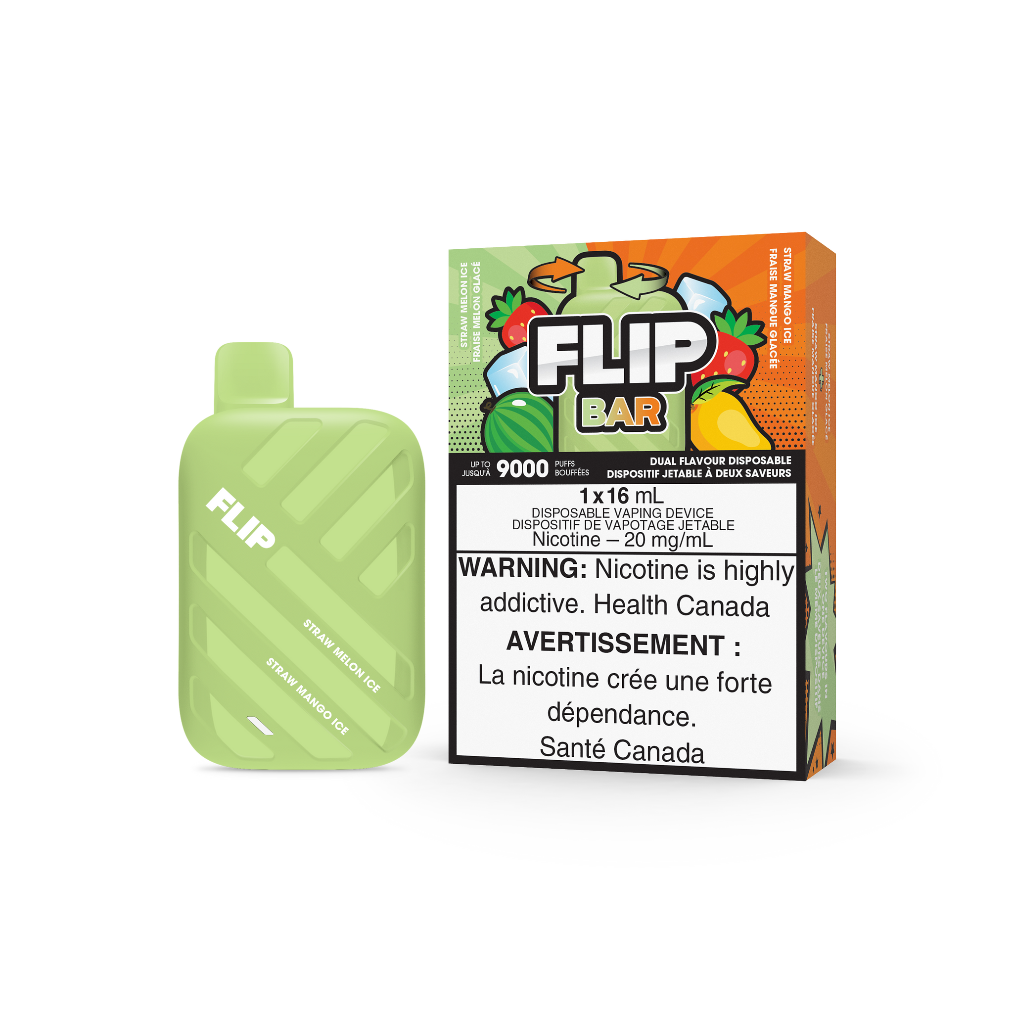 FLIP BAR - STRAW MELON ICE AND STRAW MANGO ICE