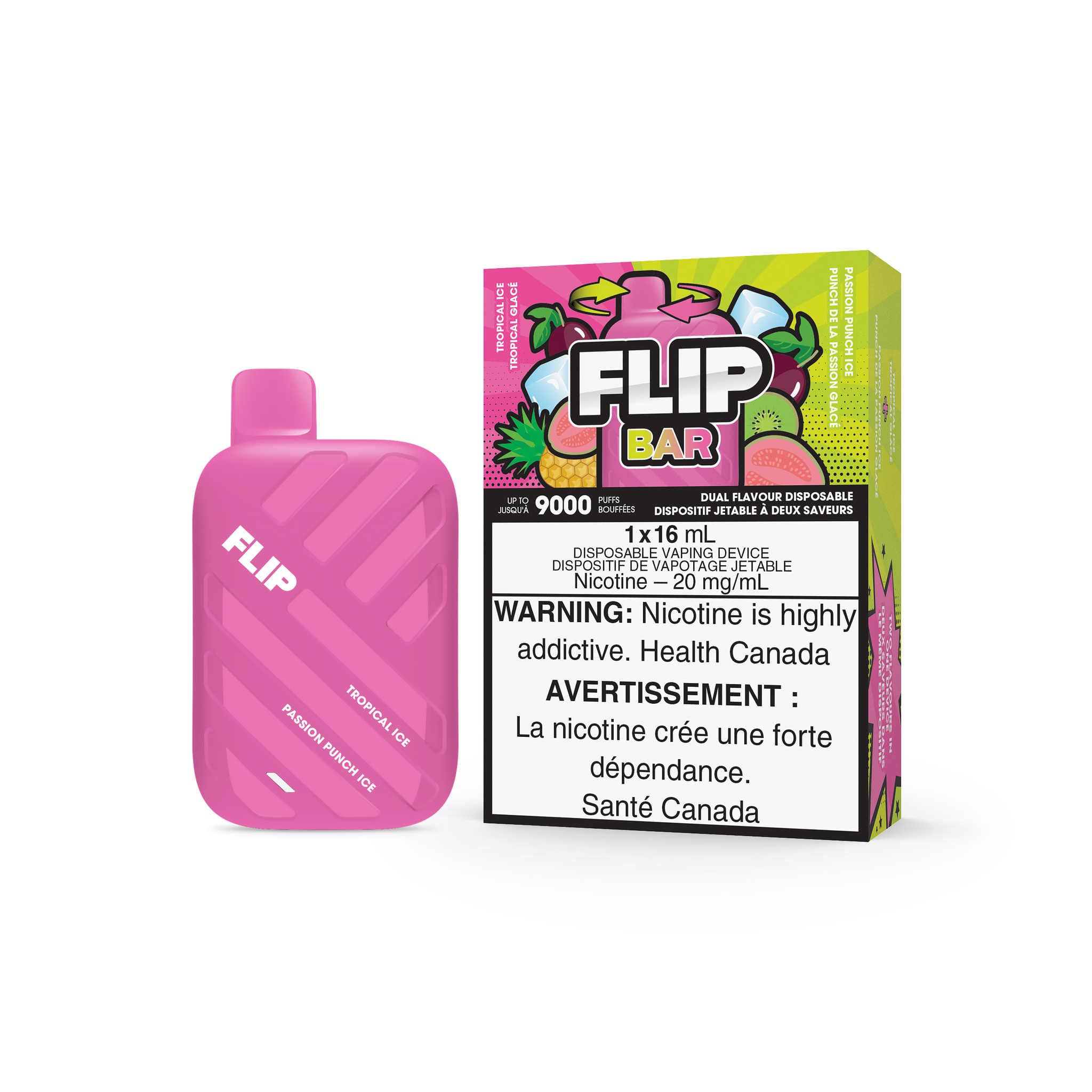 FLIP BAR - TROPICAL ICE AND PASSION PUNCH ICE