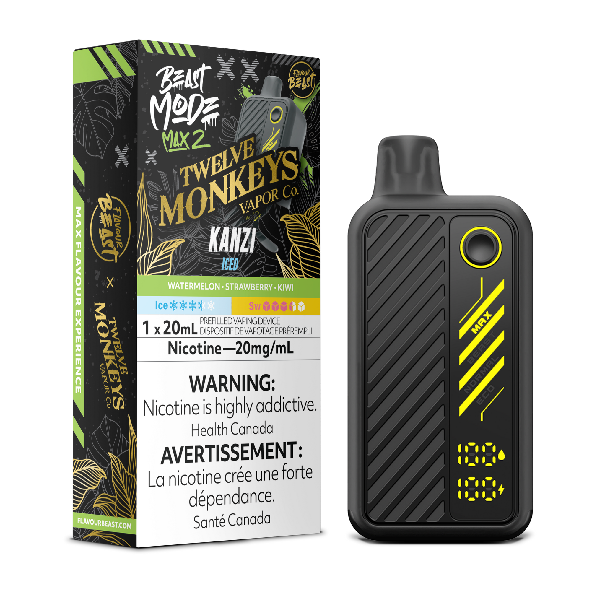 Flavour Beast + 12 Monkeys BEAST MODE MAX 2 - Kanzi ICED