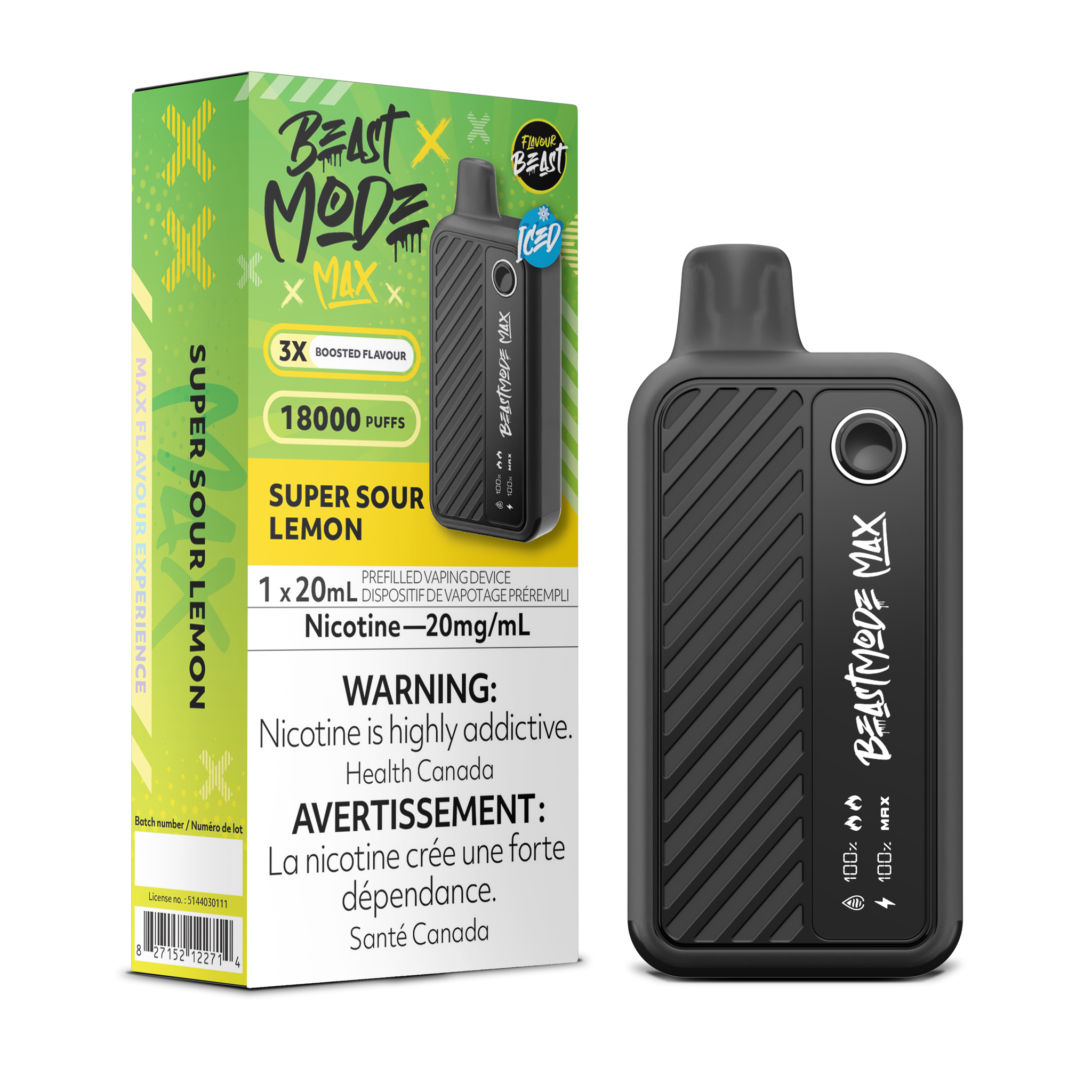 Flavour Beast BEAST MODE MAX - Super Sour Lemon Iced