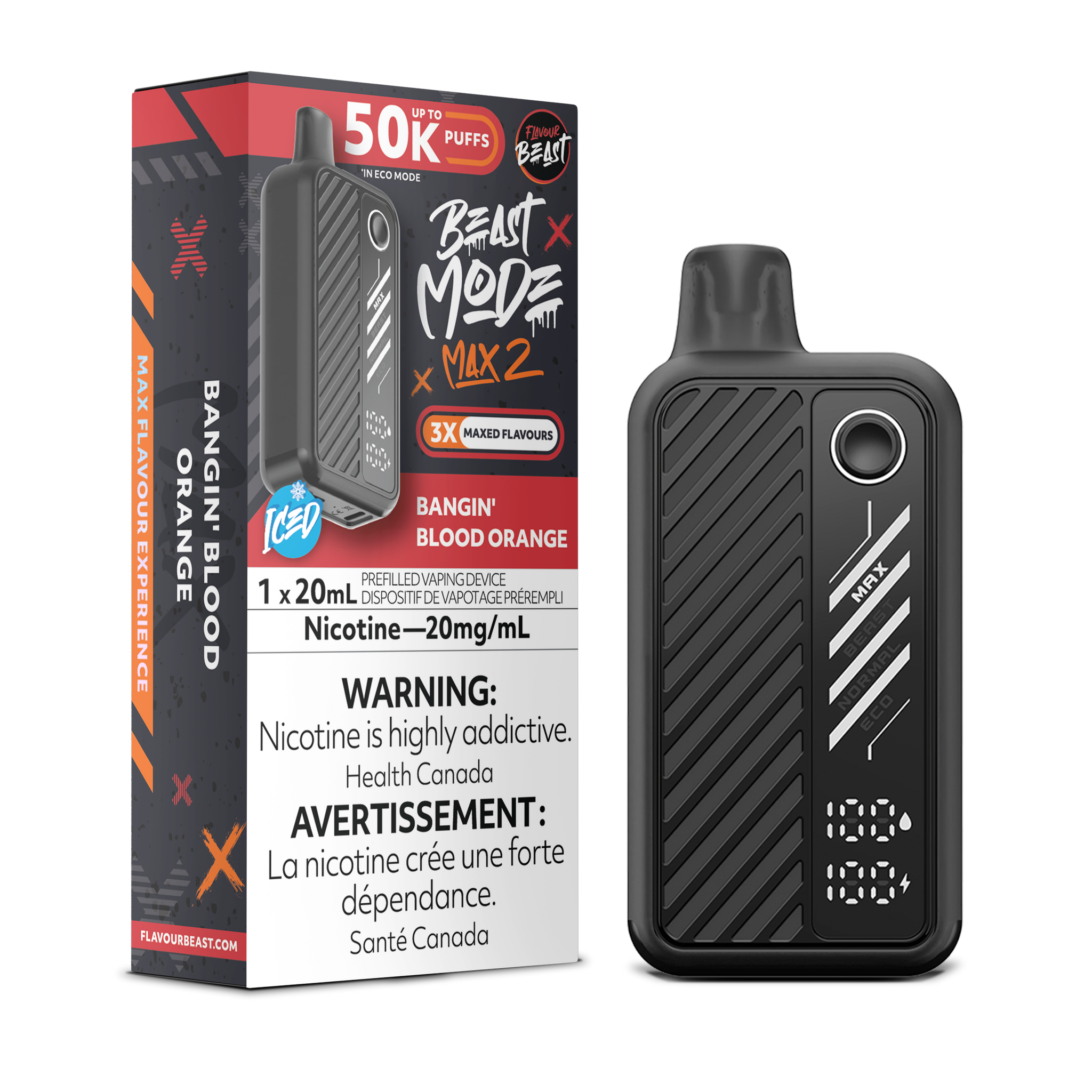 Flavour Beast BEAST MODE MAX 2 - Bangin' Blood Orange Iced