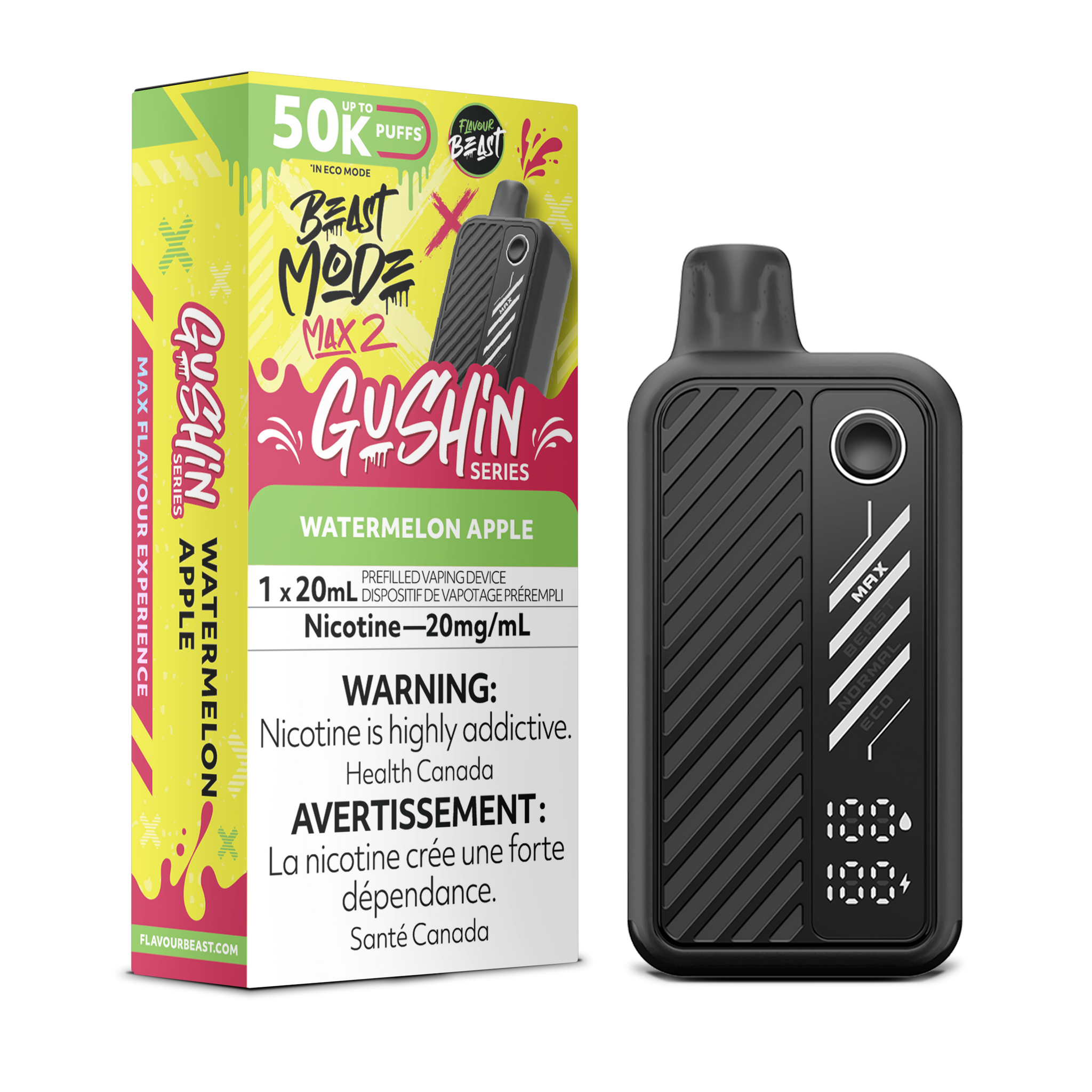 Flavour Beast BEAST MODE MAX 2 - Gushin Watermelon Apple