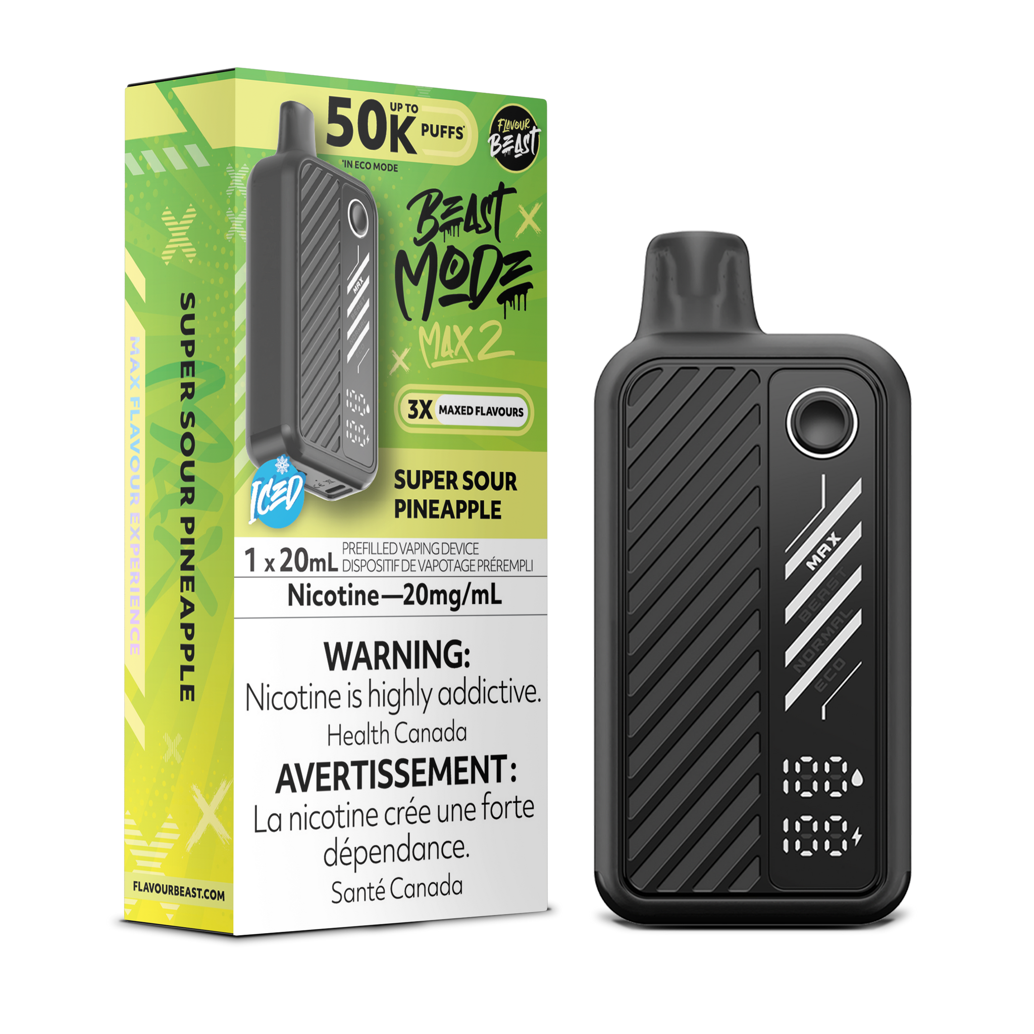 Flavour Beast BEAST MODE MAX 2 - Super Sour Pineapple Iced