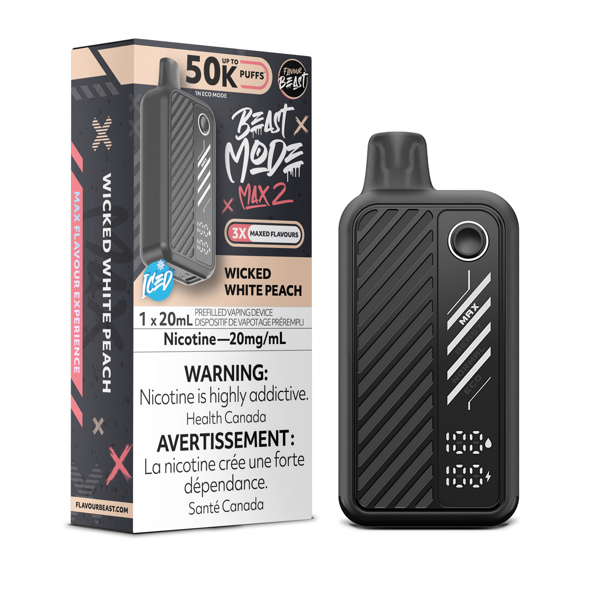 Flavour Beast BEAST MODE MAX 2 - Wicked White Peach