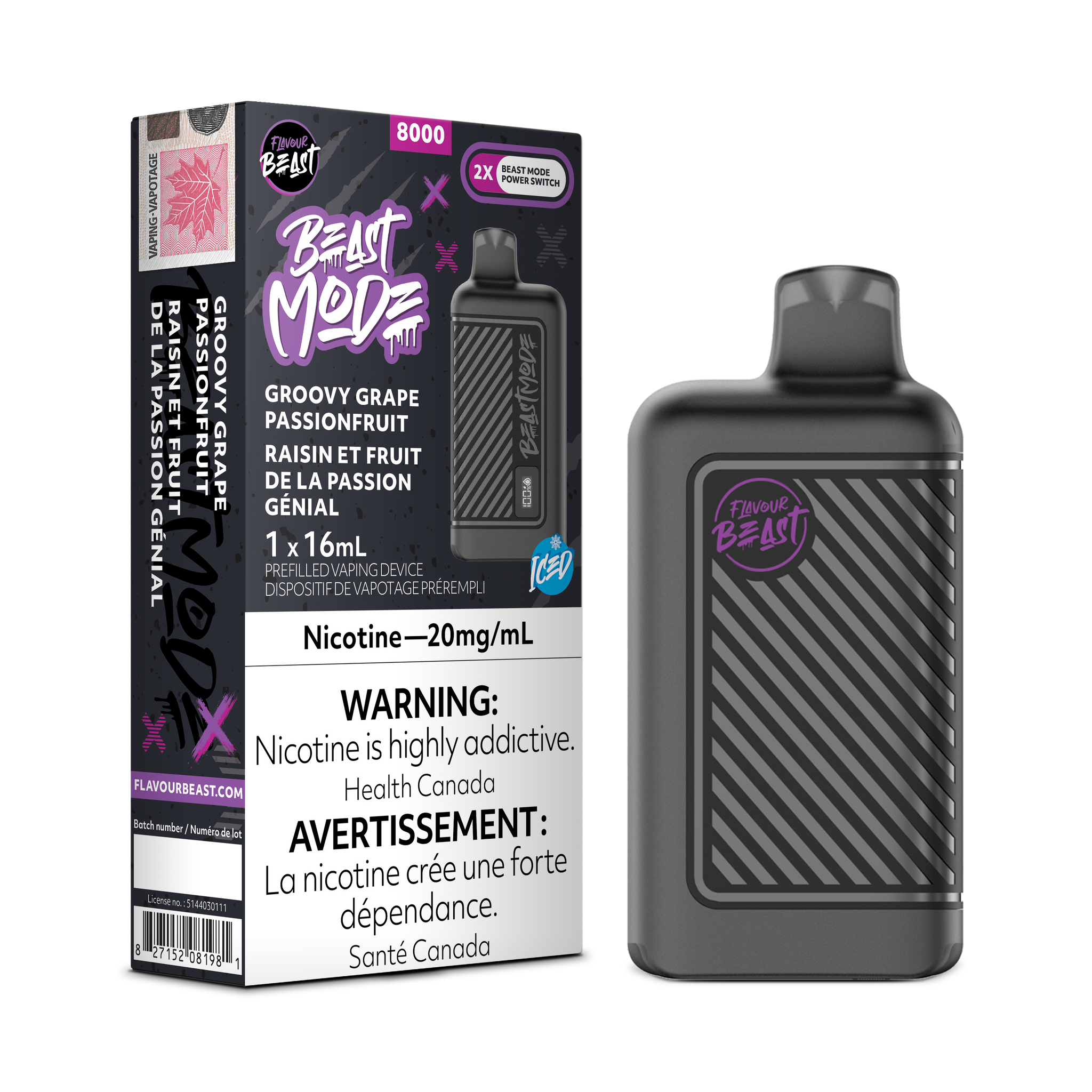 Flavour Beast BEAST MODE - Groovy Grape Passionfruit Iced