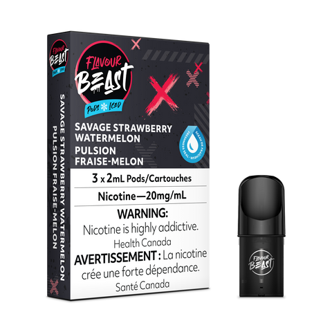 Flavour Beast Pod Pack - Savage Strawberry Watermelon Iced