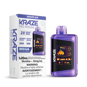 Kraze HD Mega 20K - Grape Ice (BC & SK ONLY)