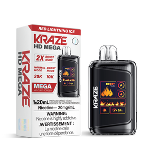 Kraze HD Mega 20K - Red Lightning Ice (BC & SK ONLY)
