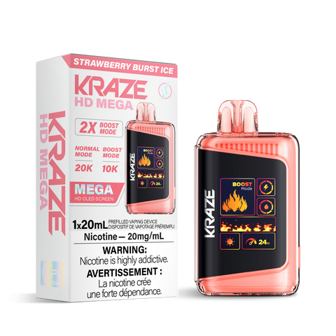 Kraze HD Mega 20K - Strawberry Burst Ice