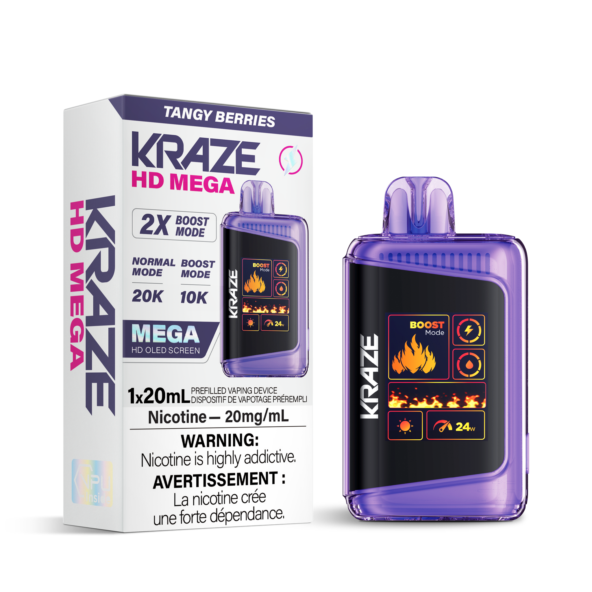 Kraze HD Mega 20K - Tangy Berries (BC & SK ONLY)