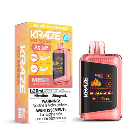Kraze HD Mega 20K - Frizzy Peach G Ice