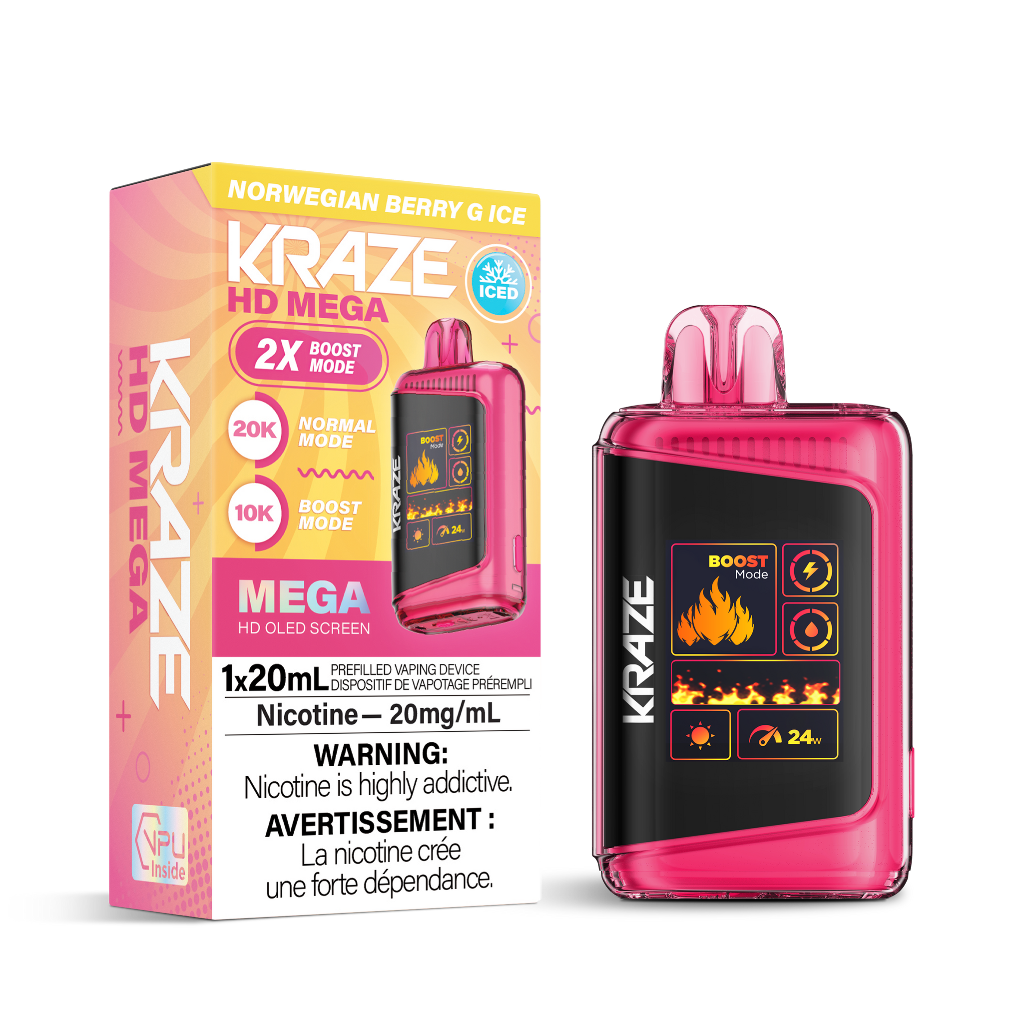 Kraze HD Mega 20K - Norwegian Berry G Ice (BC & SK ONLY)