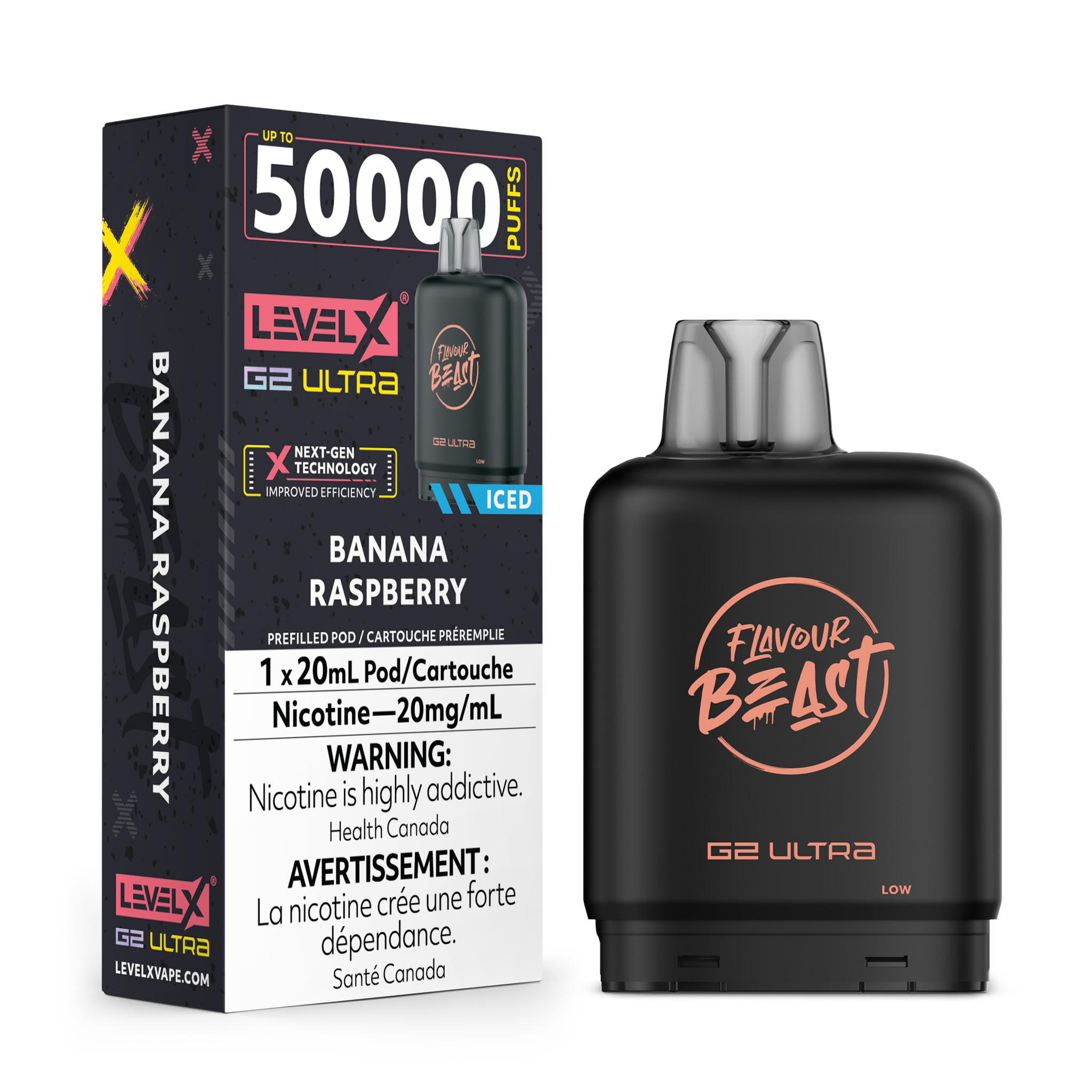 Level X Flavour Beast G2 ULTRA - Banana Raspberry Iced