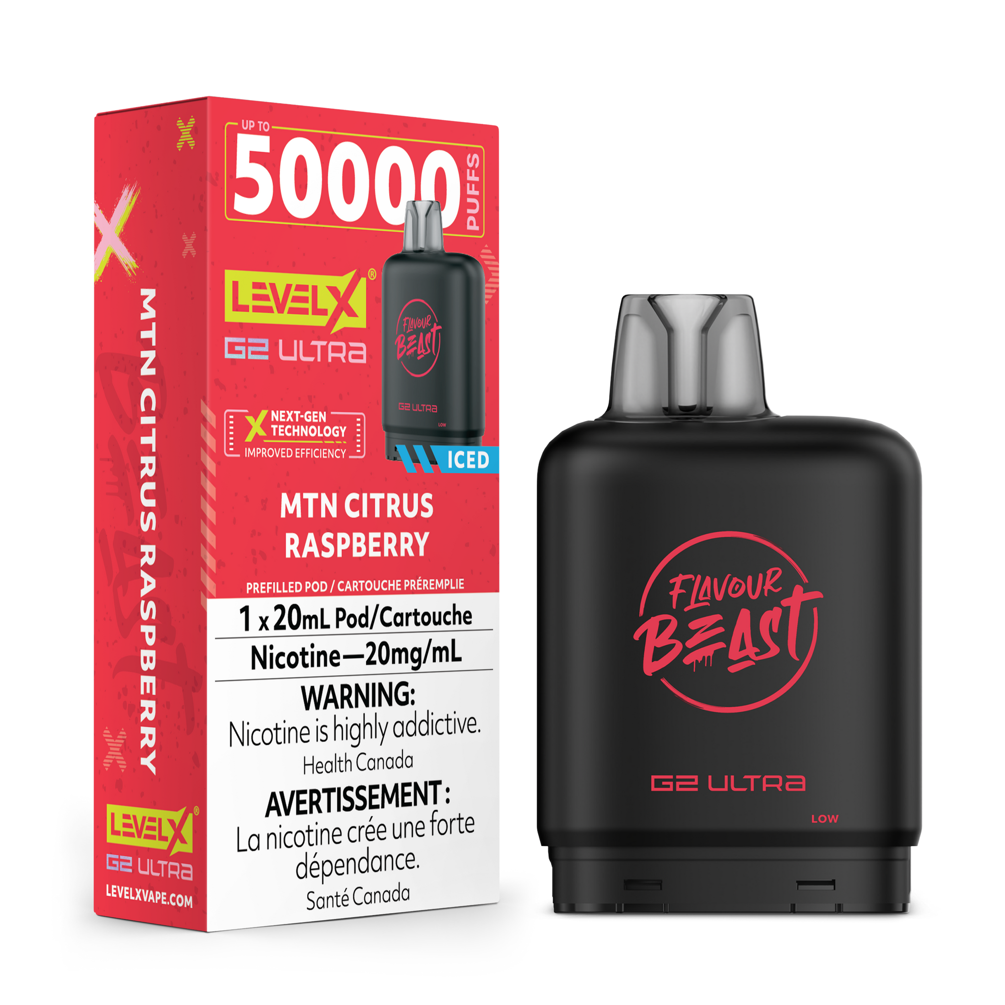Level X Flavour Beast G2 ULTRA - MTN Citrus Raspberry Iced