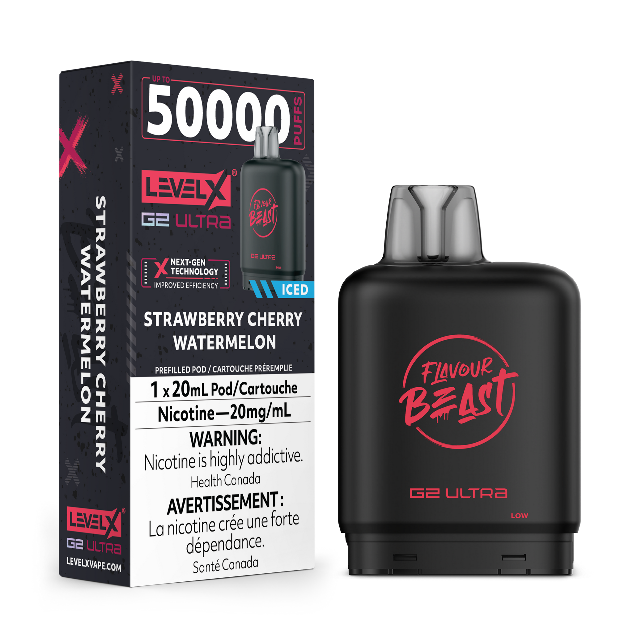 Level X Flavour Beast G2 ULTRA - Strawberry Cherry Watermelon Iced