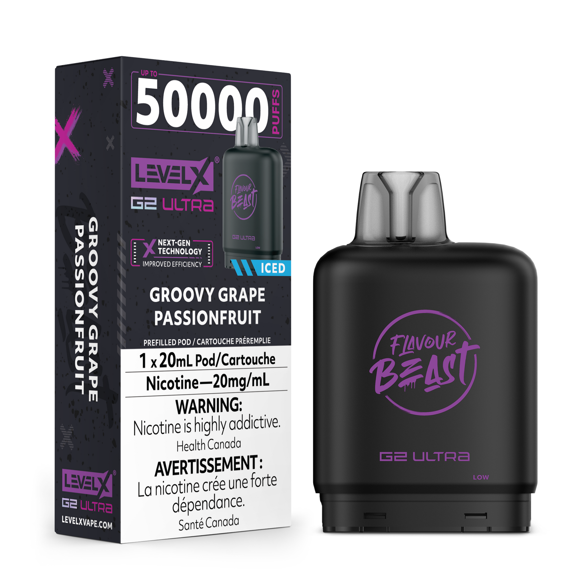 Level X Flavour Beast G2 ULTRA - Groovy Grape Passionfruit Iced