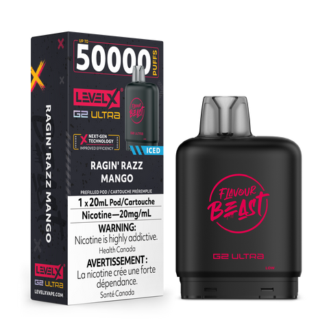 Level X Flavour Beast G2 ULTRA - Ragin' Razz Mango Iced