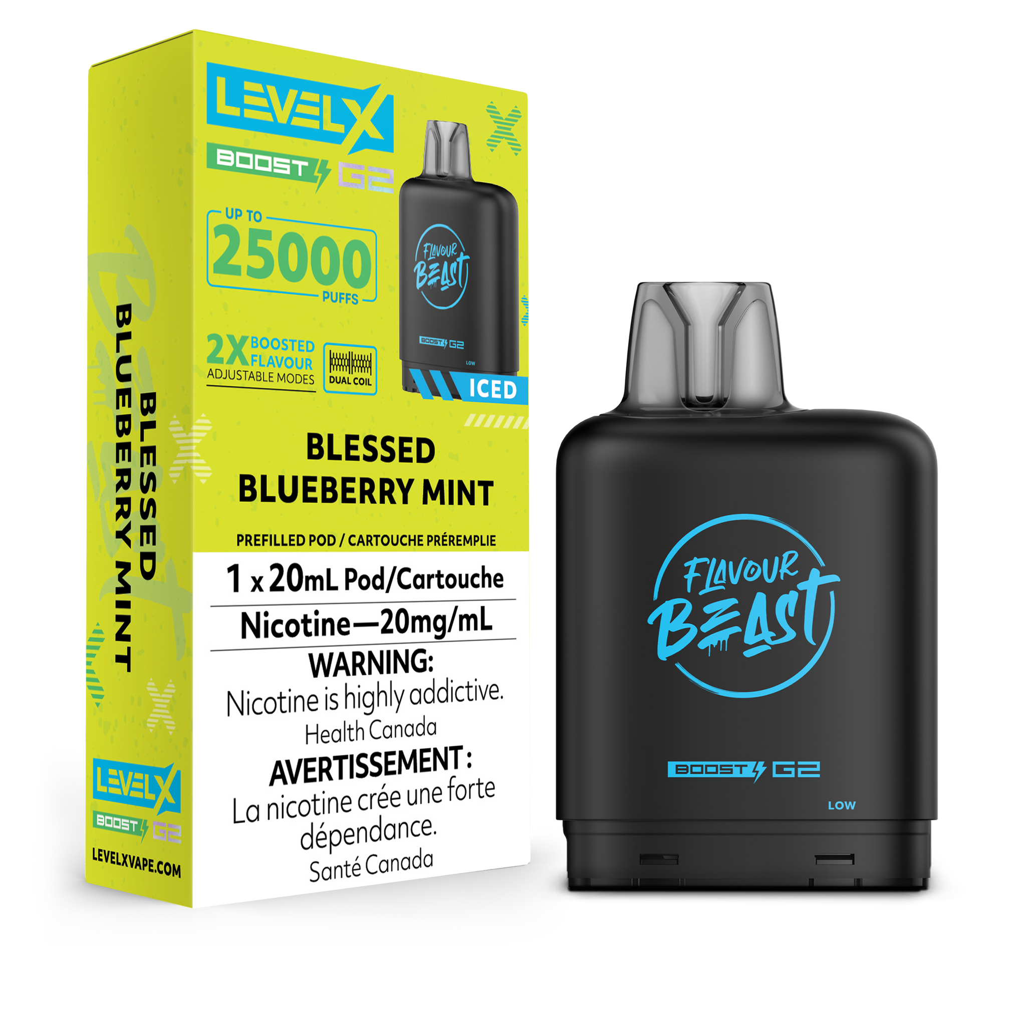 Level X Flavour Beast Boost - Blessed Blueberry Mint Iced