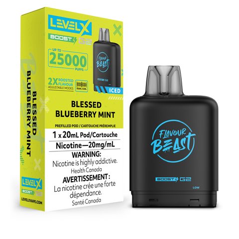 Level X Flavour Beast Boost - Blessed Blueberry Mint Iced