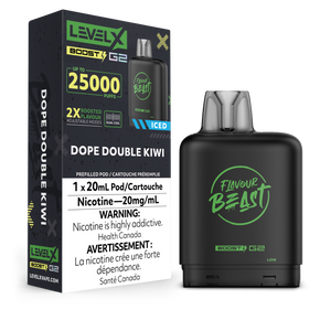 Level X Flavour Beast Boost - Dope Double Kiwi Iced