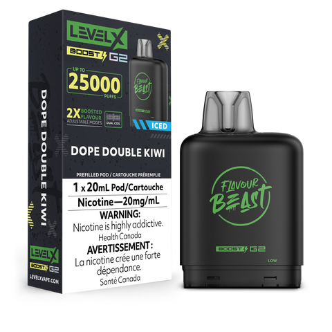 Level X Flavour Beast Boost - Dope Double Kiwi Iced