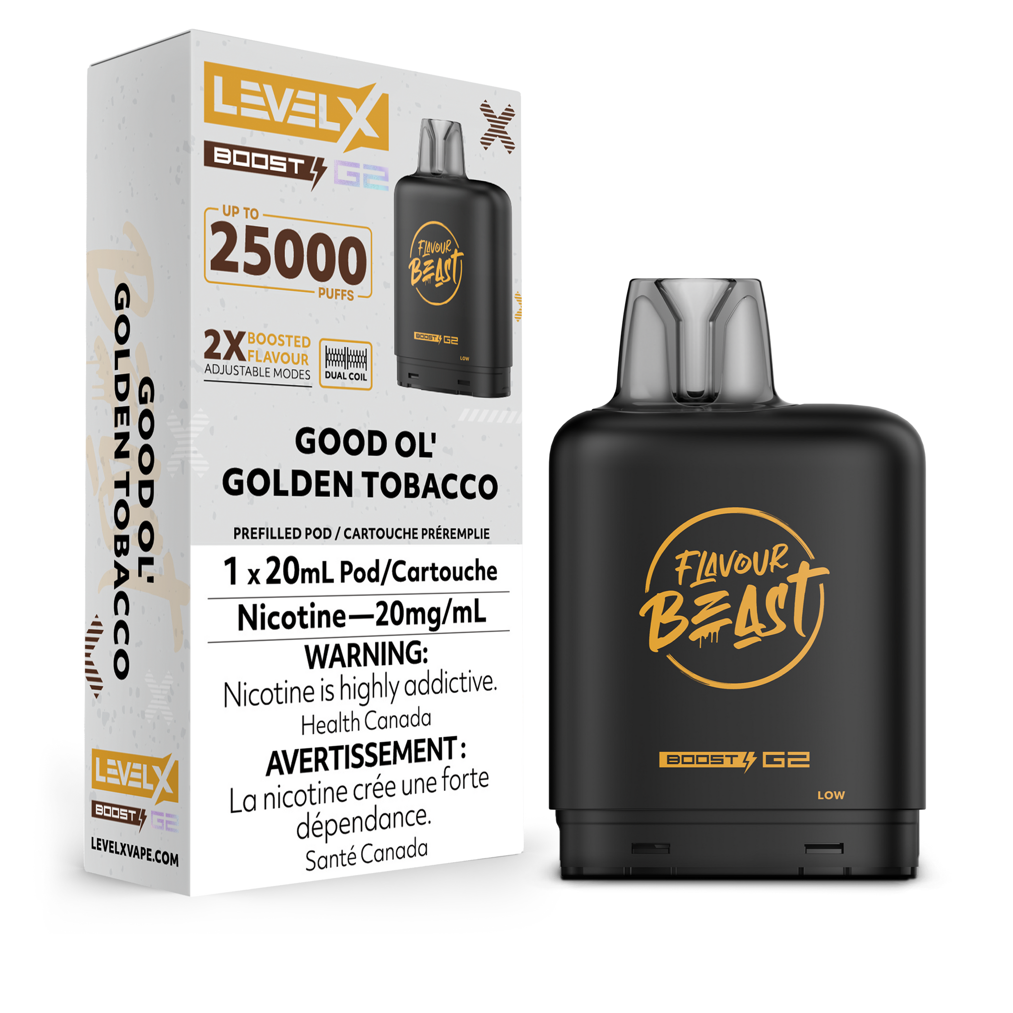 Level X Flavour Beast Boost - Good Ol' Golden Tobacco (BC/SK/NL/NS)