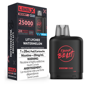 Level X Flavour Beast Boost - Lit Lychee Watermelon Iced (BC & SK ONLY)