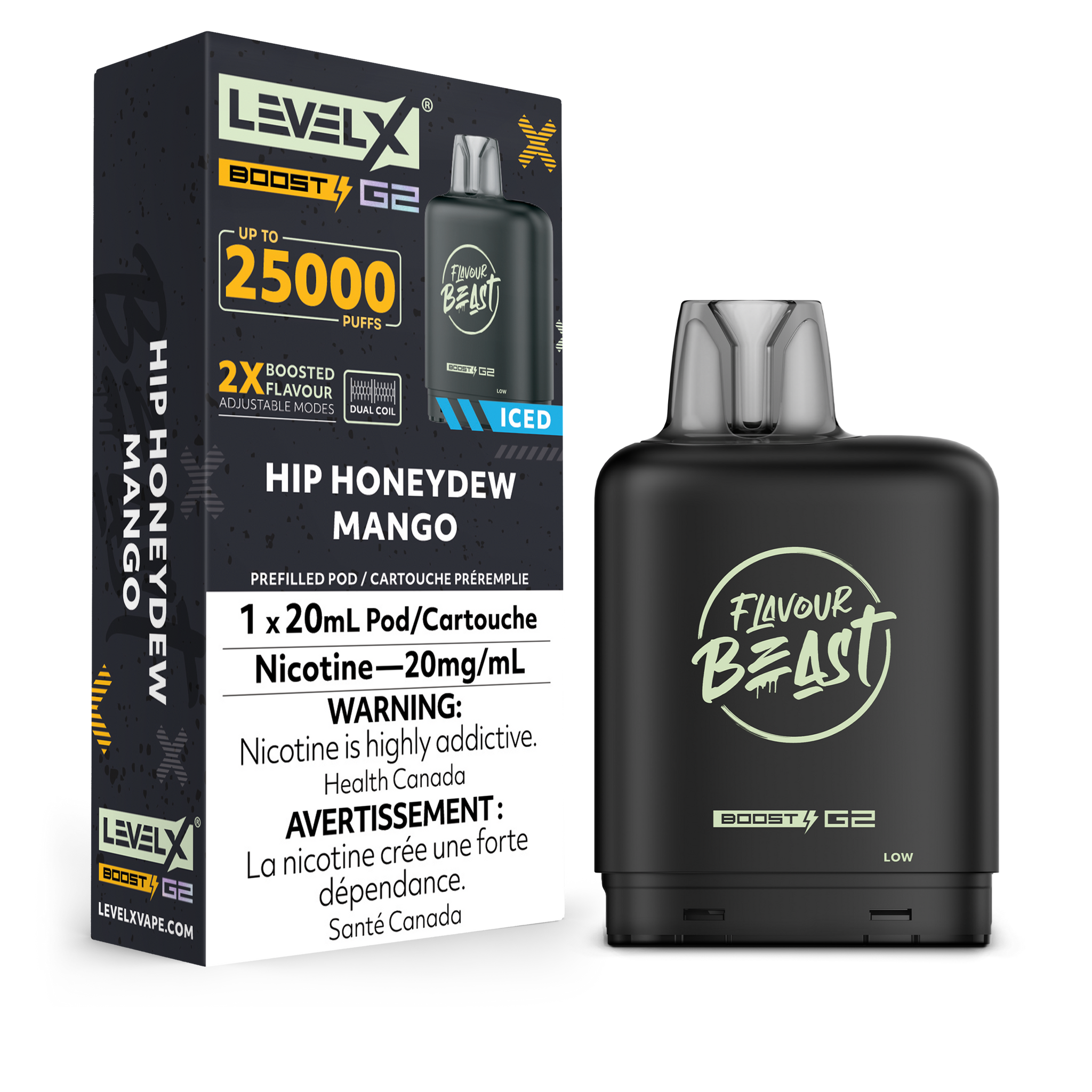 Level X Flavour Beast Boost - Hip Honeydew Mango Iced (BC & SK ONLY)