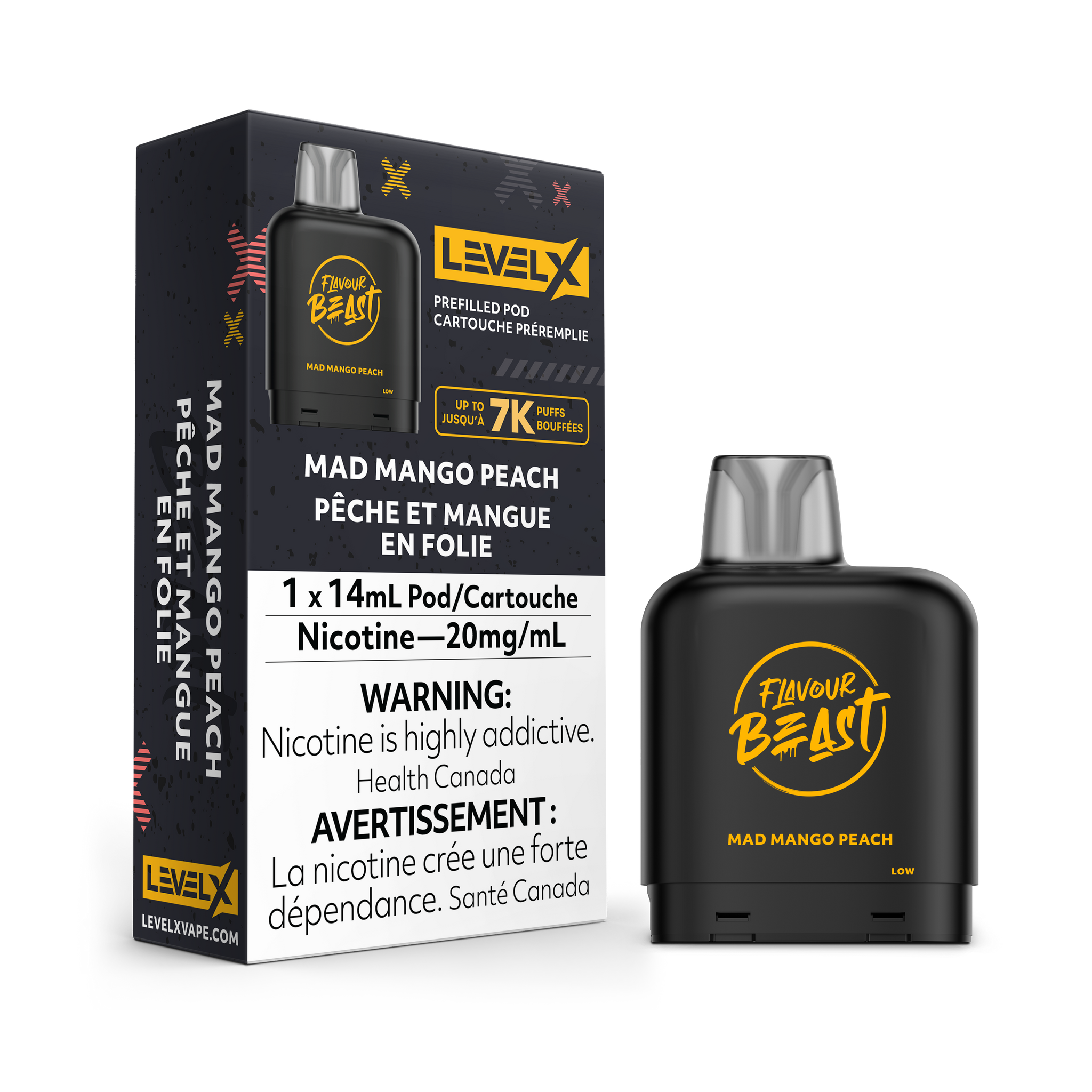 Level X Flavour Beast 7000 - Mad Mango Peach