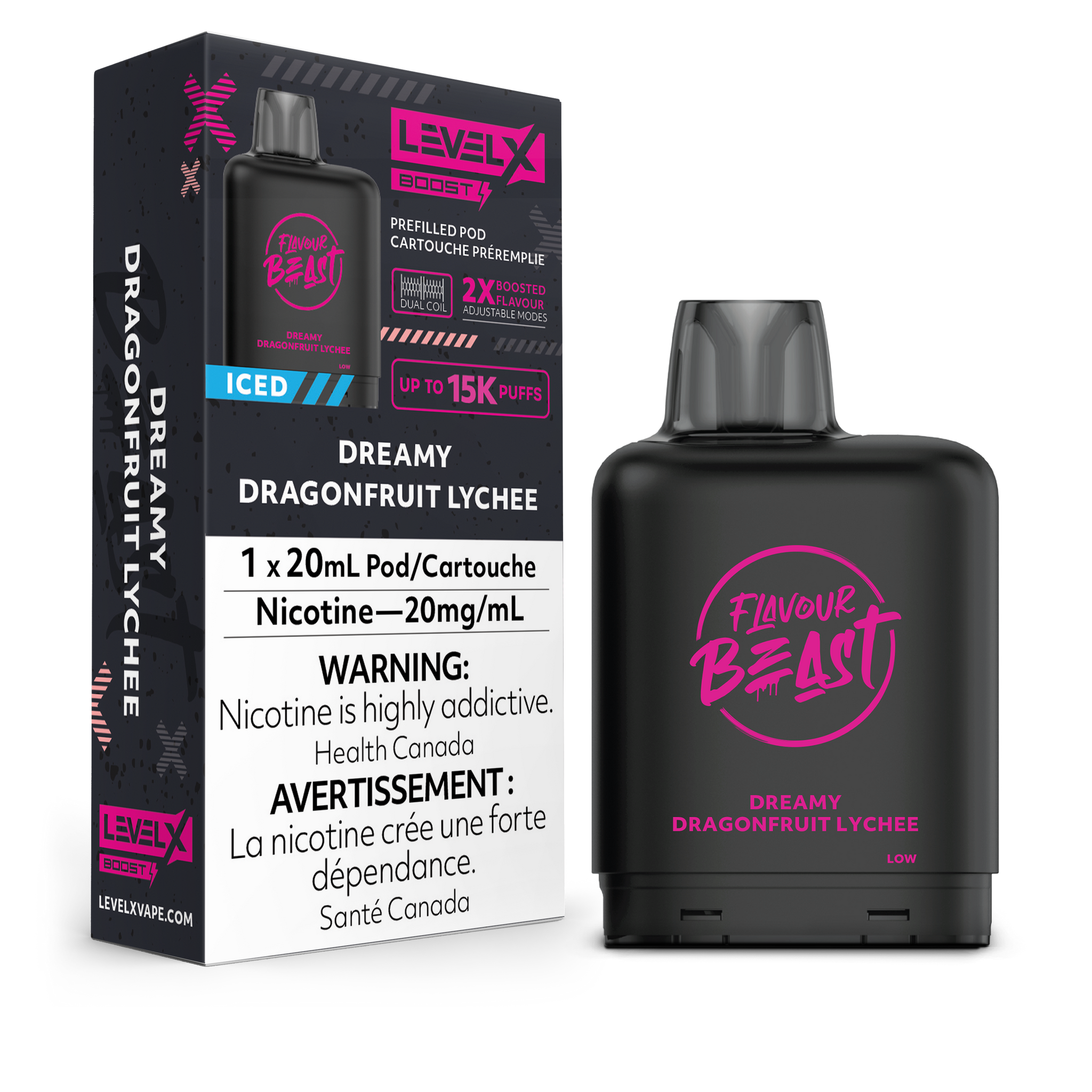 Level X Flavour Beast Boost - Dreamy Dragonfruit Lychee Iced (BC & SK ONLY)