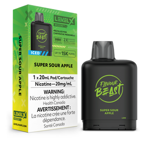Level X Flavour Beast Boost - Super Sour Apple Iced