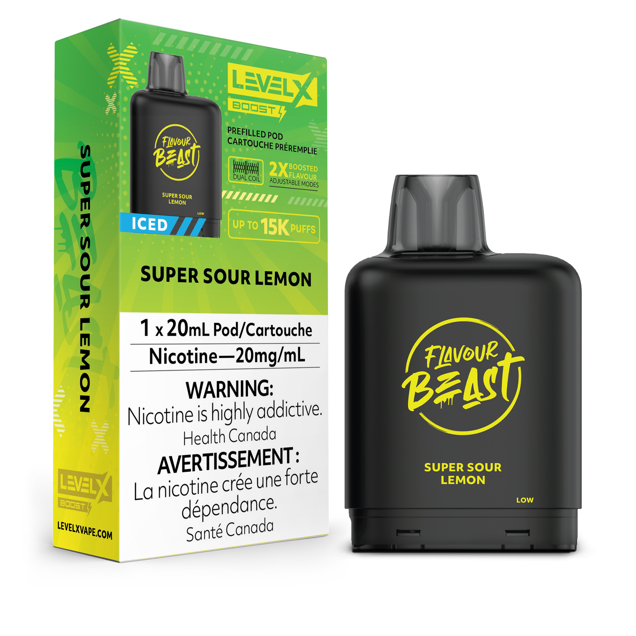 Level X Flavour Beast Boost - Super Sour Lemon Iced (BC & SK ONLY)