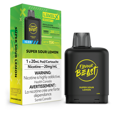 Level X Flavour Beast Boost - Super Sour Lemon Iced