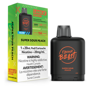 Level X Flavour Beast Boost - Super Sour Peach Iced