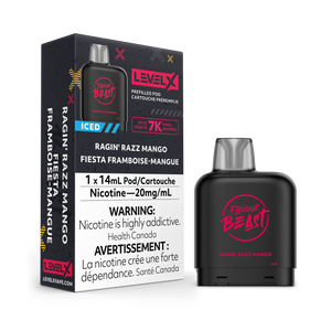 Level X Flavour Beast 7000 - Ragin' Razz Mango Iced