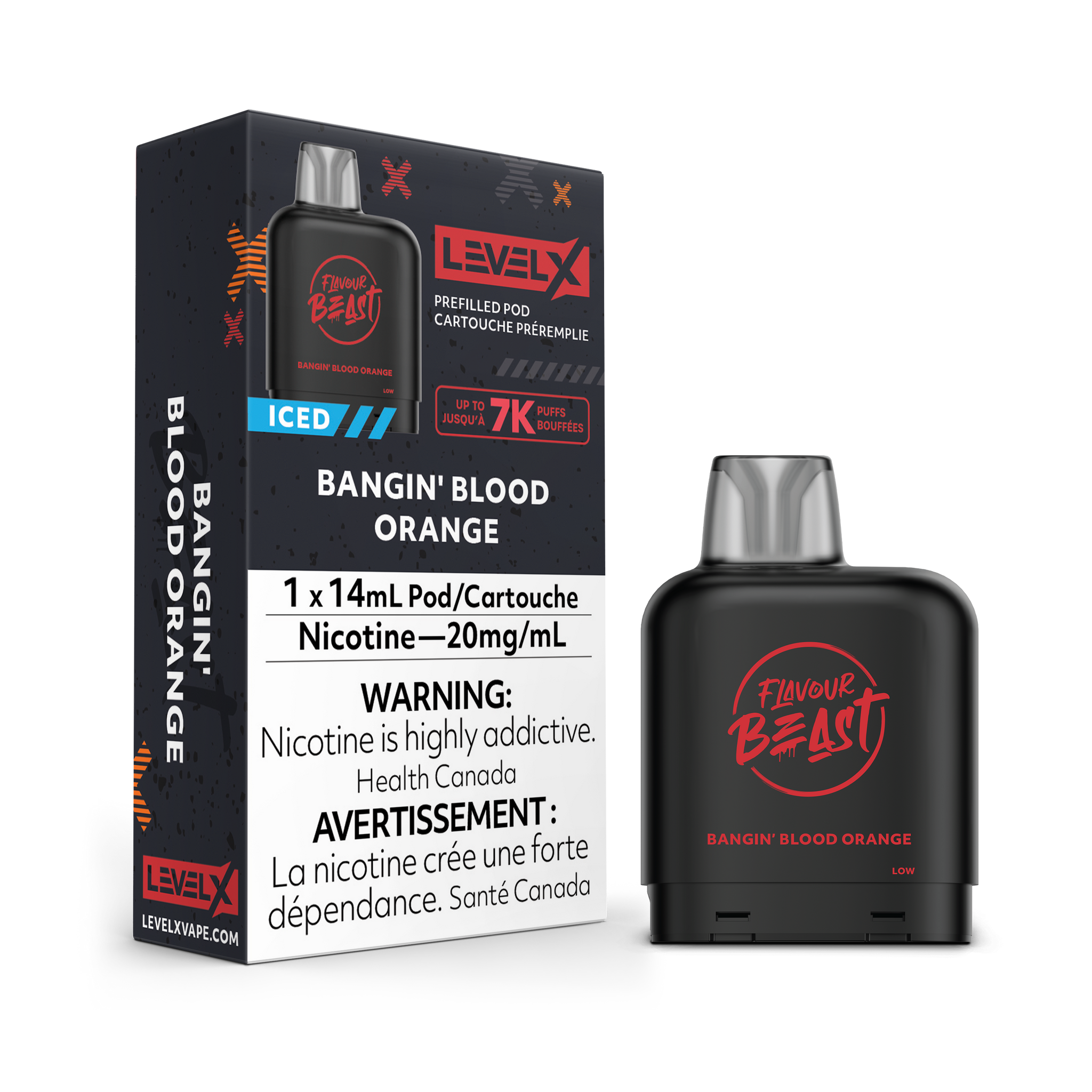 Level X Flavour Beast 7000 - Bangin' Blood Orange Iced