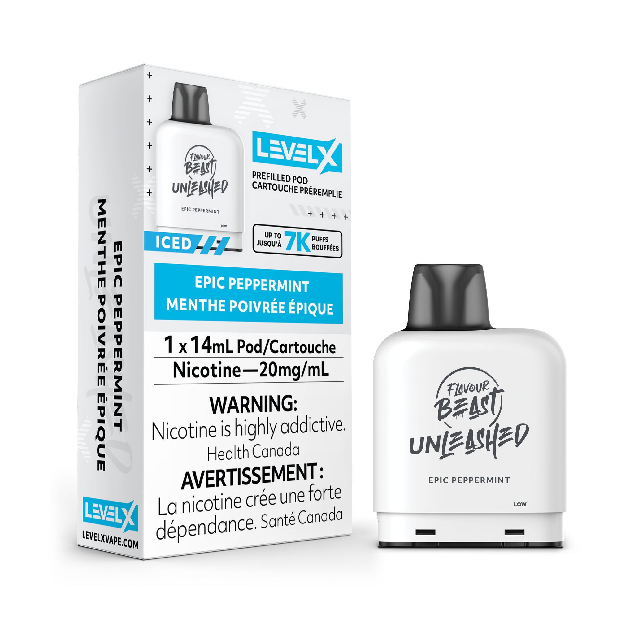 Level X Flavour Beast Unleashed 7000 - Peppermint Iced