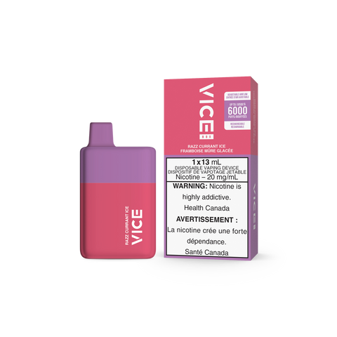 VICE BOX DISPOSABLE - RAZZ CURRANT ICE