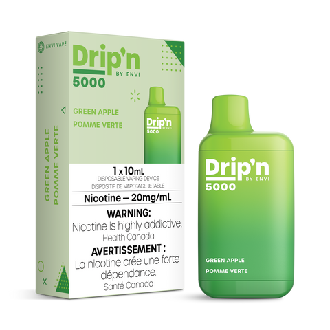 Drip'n 5000 Disposable by Envi - Green Apple