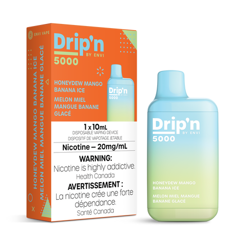 Drip'n 5000 Disposable by Envi - Honeydew Mango Banana Ice